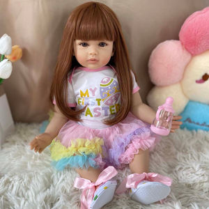 ตุ๊กตาเด็กเกิดใหม่ R&B Lovely Reborn ทำจากไวนิลทั้งตัว ล้างทำความสะอาดได้ เหมือนจริง ของเล่นเด็กผู้หญิงแรกเกิด ขนาด 55 ซม. ของขวัญสำหรับเด็ก - Product Image 1