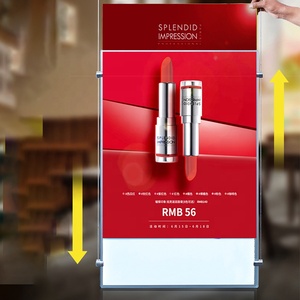 Quảng cáo tùy chỉnh siêu sáng siêu mỏng snap clip hình chữ nhật dẫn ánh sáng Hộp Áp phích khung đôi bên hiển thị treo - Product Image 4
