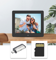 Pro Bingkai Foto Digital 8 Inci Layar Lebar, Bingkai Foto Elektronik Dapat Dipasang Di Dinding dengan Remote Control