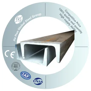 Acero al carbono 3 pulgadas galvanizado U Beam Acero C Canal laminado en caliente S280GD + Z275 Perfil C Canal Acero