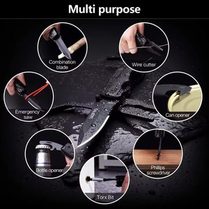 Pince à couteau multifonctionnelle pour l'extérieur et la maison, pince à couteau pliable de survie portable, tournevis, outils d'urgence pour voiture - Product Image 6