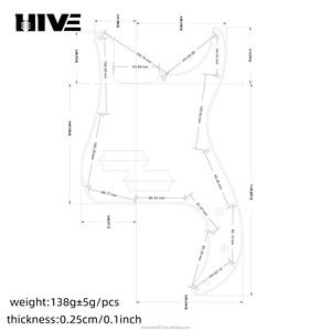 Protector de bajo eléctrico HIVE Precision PB, protector de repuesto para bajo <span class=keywords><strong>Fender</strong></span> de tres capas de PVC estilo perla - Product Image 2