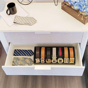 Expositor de Cinturones de Bambú Personalizado, Organizador de Pared y Cajón, con Ganchos para Corbatas, Precio Directo de Fábrica - Product Image 6