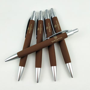 Stylo bille en plastique recouvert de caoutchouc, vente en gros, logo personnalisé, hôtel, bureau, stylo publicitaire promotionnel - Product Image 2