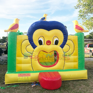 Castillo inflable gigante para niños, con tobogán, para fiestas al aire libre, con diseño de mono. - Product Image 3
