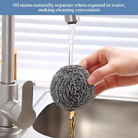 Dooso Nouvelles éponges en acier inoxydable Scrubbers Boule de nettoyage Ustensile Scrubber Densité Métal Scrubber Tampons à récurer