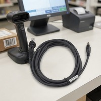 Cable de Escáner USB RJ45 de 2 Metros con Trenzado de PVC para Escáneres de Código de Barras Honeywell 1900GHD 1900GSR 1902GSR 1300G 1250g 1450G 1950G 1400G