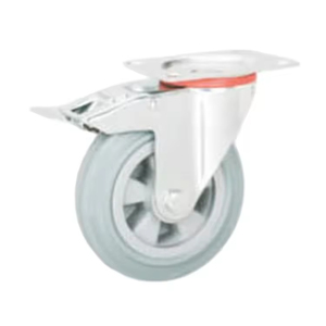 Ruedas giratorias con rodamientos de rodillos al por mayor del fabricante, garantía de calidad, ruedas de goma para manipulación de materiales - Product Image 1