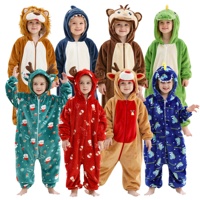 Combinaisons pour enfants Michley, motifs animaux mignons, pour 3-12 ans, tenue de maison, combinaison pour enfants, 280 g/m², flanelle, logo personnalisé