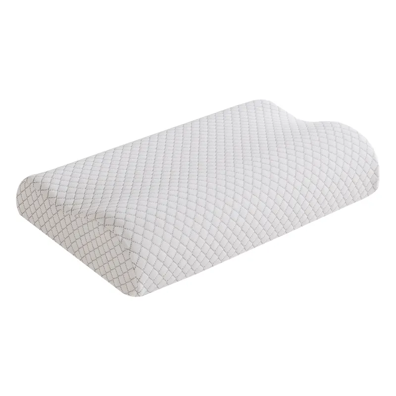 Almohada ergonómica de espuma viscoelástica para dormir, cojín terapéutico transpirable con forma de onda para contorno ortopédico