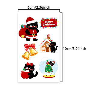 <span class=keywords><strong>ส</strong></span>ติกเกอร์แทททูประดับกลิตเตอร์แบบชั่วคราวสำหรับเทศกาลค<span class=keywords><strong>ริ</strong></span><span class=keywords><strong>ส</strong></span>ต์มา<span class=keywords><strong>ส</strong></span>รูปการ์ตูนขี้เล่นลายแมวเกล็ดหิมะกันน้ำ<span class=keywords><strong>ส</strong></span>ำหรับใบหน้าคอและแขน - Product Image 2