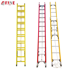 28 24 20 16 marches 12m 15 mètres de corde télescopique en fibre de verre légère Extension à deux sections Escabeau étendu - Product Image 3