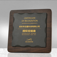 Trophée en marbre écologique, plaque de récompense en bois personnalisée avec métal plaqué noir, médaillon en bois pour le Nigéria