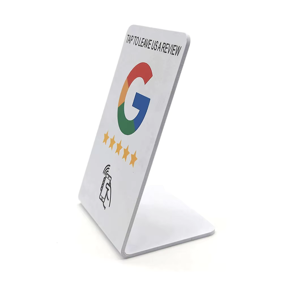 L Shape Acrylic High Quality Waterproof Restaurant QR Code NFC Menu ...