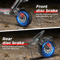Trottinette électrique tout-terrain à double moteur Us Stock, 52V, 11 pouces, haute capacité de charge, pour adultes