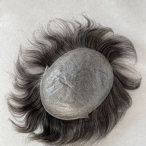 วิกผมผู้ชายแบบเต็มศีรษะ วัสดุ PU V Loop ลอนธรรมชาติ ผมแท้  ราคาดีที่สุด คุณภาพเยี่ยม # 1B50 - Product Image 3