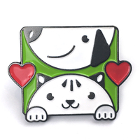 Épinglette personnalisée en émail avec logo et animal mignon épinglette tendance en métal pour couple insigne accessoires pour sac à vêtements