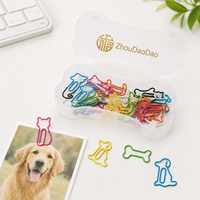 Collection de trombones multicolores à l'effigie d'animaux mignons avec emballage personnalisé pour les cadeaux promotionnels de détail