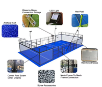 Vente directe du fabricant, terrain de padel de haute qualité, équipement super panoramique intérieur et extérieur, terrain de padel classique