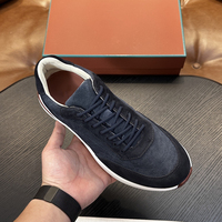 Sneakers en daim vintage de créateur, chaussures de marche décontractées de luxe