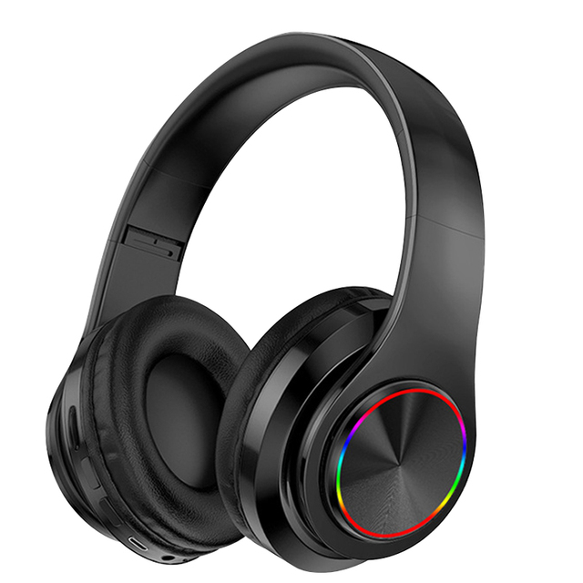 Wholesale Price New LED Colorful Lights Earphones Portable Folding Headset B39 Wireless Headphones