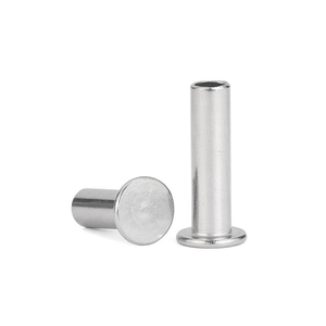 Remache semitubular de cabeza redonda plana DIN7338 GB875, acero inoxidable A2-70 304, acabado brillante, 1.2mm-10mm - Product Image 1