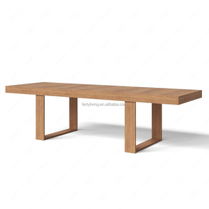 FERLY Set da Pranzo per Esterni in Legno di Teak Durevole con 6 Sedie, Arredamento Moderno per Giardino e Cortile - Product Image 6
