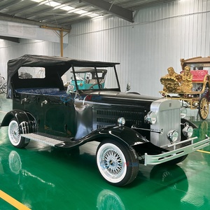 Electric Classic Car Luxury Resort 72v 5 Seats Black Vintage Cars on Sale - Product Image 2