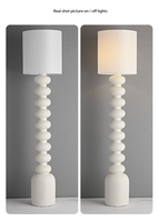 Lampu Lantai LED Resin Putih Ultra Modern untuk Kamar Tidur & Ruang Tamu Desain Kontemporer Lampu Dekoratif Sofa & Kamar Tidur yang Bergaya