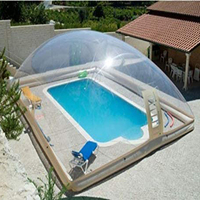 Couverture transparente faite sur commande de couverture de piscine de dôme gonflable de couverture de piscine d'hiver