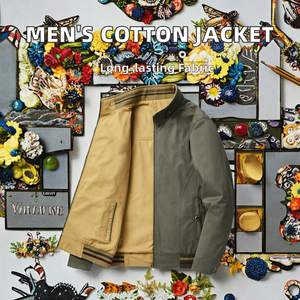 Chaqueta Bomber Personalizada para Hombre, 100% Algodón, con Cierre, Cuello Redondo, Tejida, Informal, para Primavera/Invierno, Trabajo, Suministro ODM, Lavada, de Secado Rápido y Transpirable - Product Image 3