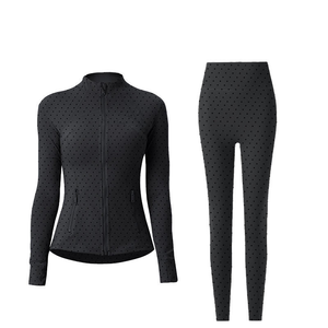 Conjunto de Chaqueta de Yoga con Puntos Negros, Última Moda, Secado Rápido, Ajuste Ceñido, para Fitness y Yoga, Disponible en Almacén de EE. UU. - Product Image 2