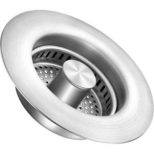Filtre de vidange anti-blocage et anti-odeur en acier inoxydable durable pour évier de cuisine, avec système de rehausseur et passoires anti-fuite - Product Image 1