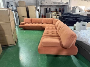 Sang Trọng Hiện Đạ<span class=keywords><strong>i</strong></span> Xuống Lông Đầy Sofa Giường L Hình Dạng Modular Nhung Vả<span class=keywords><strong>i</strong></span> Ghế Sofa Cắt Cho Phòng Khách - Product Image 6