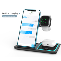 Support de chargeur sans fil multifonction pliable 3 en 1 Cargadores 15w Station de charge rapide