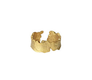 El nuevo anillo de crepé quemado de <span class=keywords><strong>plata</strong></span> esterlina S925 presenta una elegante apertura de anillo irregular - Product Image 1