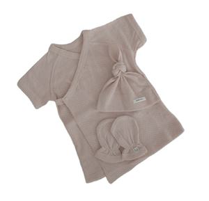 Ensemble nouveau-né Pongpong en tissu de coton doux et respirant tenue de bébé deux pièces conçu peau délicate ajustement confortable idéal - Product Image 1