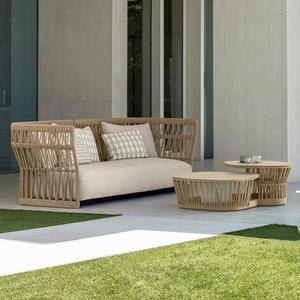 Juego de sofá moderno para exterior, muebles de bambú impermeables a prueba de Sol para Villa, hogar, ocio, jardín, incluye sillas de mesa para sala de estar - Product Image 3