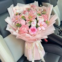 Fabricants de bouquets de roses au crochet, bouquets en peluche avec fil, pour la remise des diplômes, la fête des mères, écologiques, vente en gros