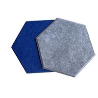 Panneaux muraux décoratifs durables en feutre hexagonal Panneau insonorisant Panneaux acoustiques PET insonorisés en fibre de polyester