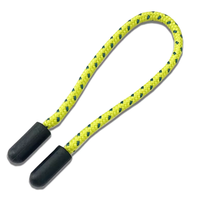 Cordon du fabricant pour la tête de la fermeture à glissière du vêtement Corde de traction en nylon vert en plastique noir Rectangle de corde de traction en nylon vert rectangle