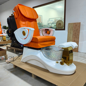 Modern Luxury Beauty Salon Equipment <b>Reclining</b> Manicure <b>Chair</b> Electric Massage Foot Spa Pedicure <b>Chair</b> Glass Bowl Plastic - Product Image 1