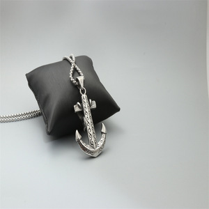 Collar con Colgante de Ancla y Gancho Pirata, de Acero Inoxidable, Unisex, para Regalo - Product Image 3