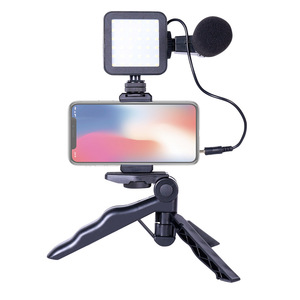 Luz LED ZW49 con Micrófono, Palo Selfie con Trípode para Cámara, Kit para Teléfono, Vlogging, TikTok, Luz de Estudio - Product Image 5