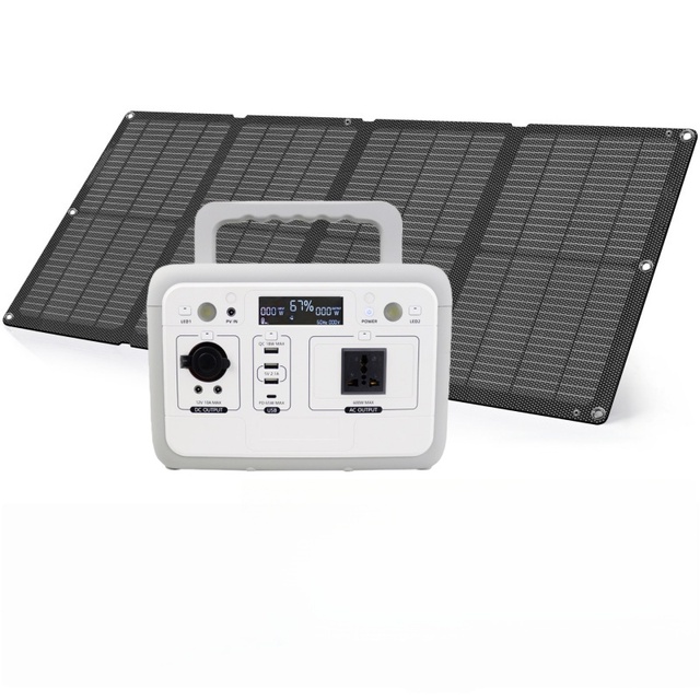 Portable Solar Generator 500w Residential Household Camping Lithium Battery Portable Power Station for Camping RV Home Backup