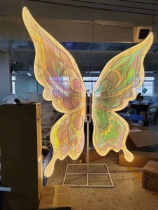 Nuovo Design Decorazione Farfalla Motorizzata con Luce a Led ad Apertura <span class=keywords><strong>e</strong></span> Chiusura Elettrica - Product Image 4