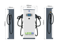 Station de recharge pour véhicules électriques DC 60-80KW prête à l'emploi au Brésil avec stock local et support technique |   CE |   IP55 |   4G en option