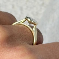 Bague de fiançailles solitaire ovale personnalisée de 3 carats en diamant de laboratoire, sertie clos, or massif 10K/14K/18K, certifiée IGI CVD/HPHT VVS