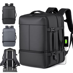 Sac à dos pour ordinateur portable professionnel extensible de qualité supérieure pour homme avec compartiment à chaussures indépendant, port de charge USB étanche, 180 °   Ouverture - Product Image 1