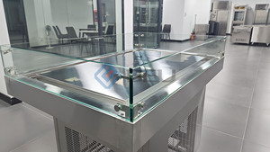 Table de présentation de produits surgelés pour supermarché, en acier inoxydable 304, table à glace pour fruits de mer et poissons - Product Image 5